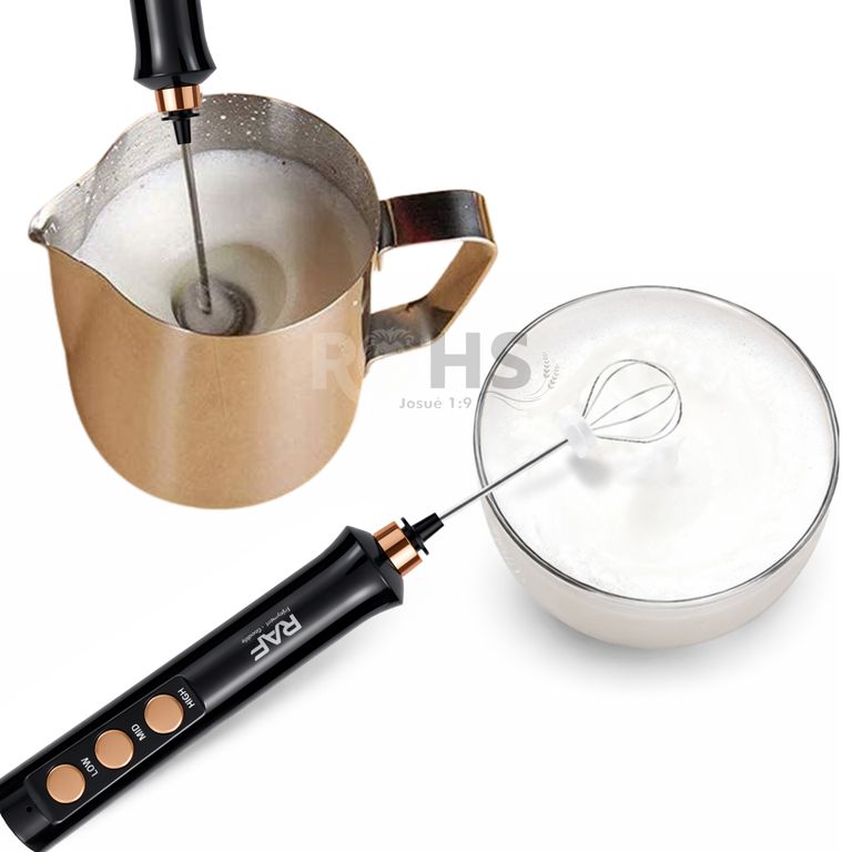 Batidora Portátil 3 en 1 Para Café y Huevos + Separador de Huevo RAF