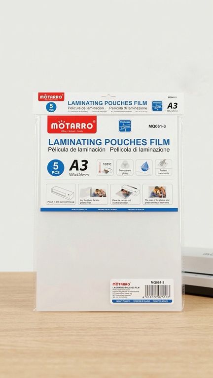 PELICULA DE LAMINACION A3 303 X 426 MM