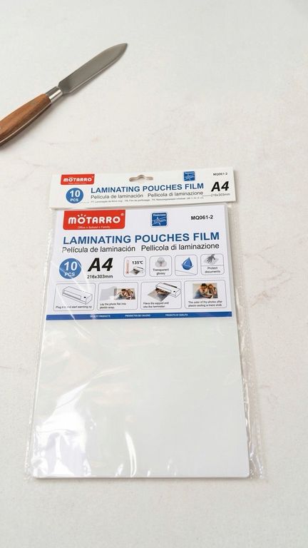 PELICULA DE LAMINACION A4 216 X 303 MM
