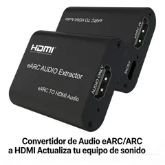 RENVMEXY - Convertidor de Audio eARC/ARC a HDMI 7.1 - Extractor con CEC, Plug & Play, Envío Rápido