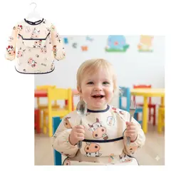 GENERICO - Mandil Infantil con Mangas Vaca Mike Set 2 Unds