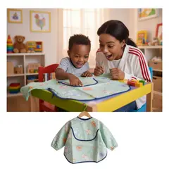 GENERICO - Mandil Infantil con Mangas Cute Set 2 Unds