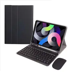 PUREPOWER - Funda con teclado de español y Raton para Galaxy Tab A8 de 10.5 pulgadas SM-X200/X205/X207 -negro