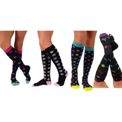 GENERICO - Calcetines de Compresión Nailon para Mujer con Diseño Talla S