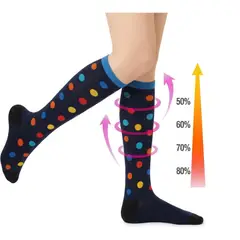 GENERICO - Calcetines de Compresión Nailon para Mujer con Diseño Talla XL