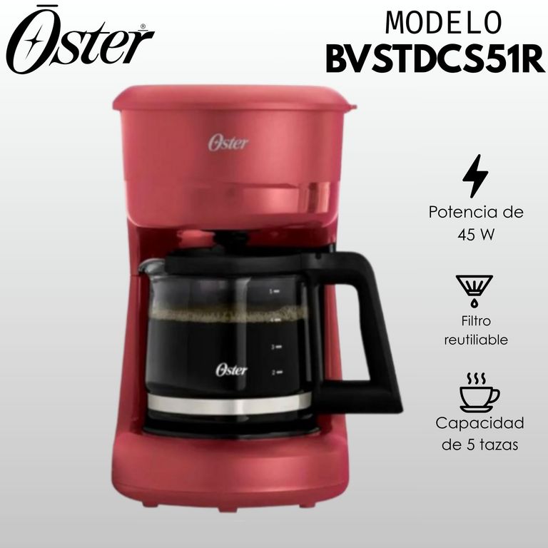 Cafetera 5tz de filtro reutilizable BVSTDCS51R