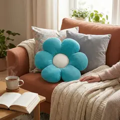 GENERICO - Cojín de Flor Celeste 41 cm