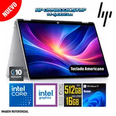 HP - Laptop OmniBook 5 FLIP, 14-FP0023DX Pantalla 14" TACTIL , RAM 16GB LPDDR5 Y SSD 512GB
