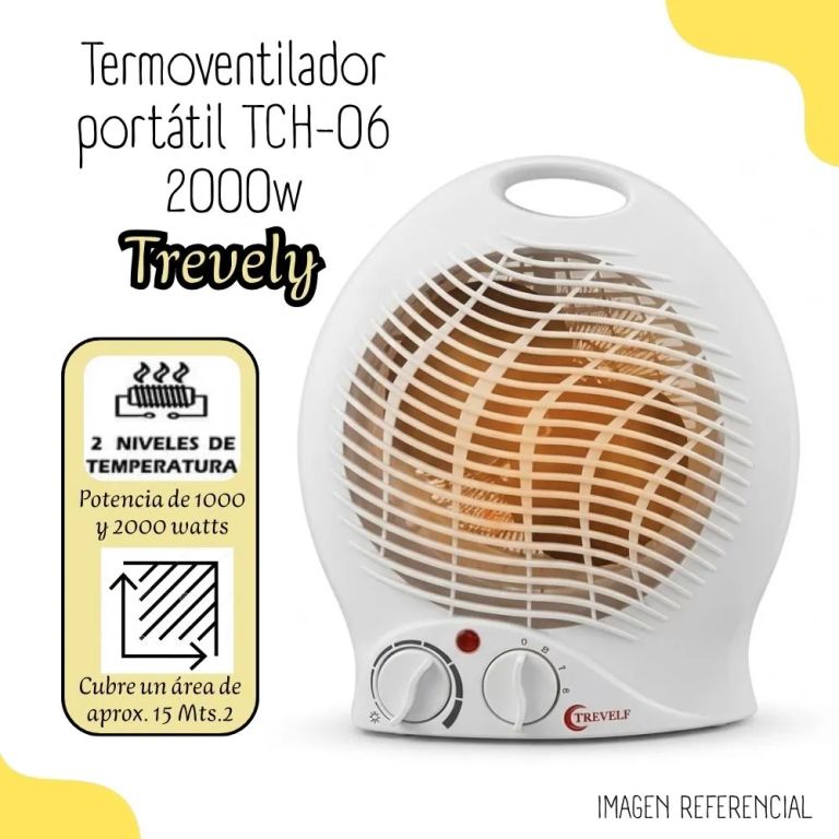 Termo ventilador portátil 2000 watts TCH-06