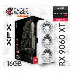 XFX - TARJETA DE VIDEO SWIFT AMD RADEON RX 9060 XT OC WHITE Triple Fan Gaming Edition 16GB GDDR6