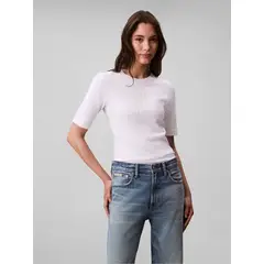 CALVIN KLEIN - Camiseta de algodón con logotipo CK