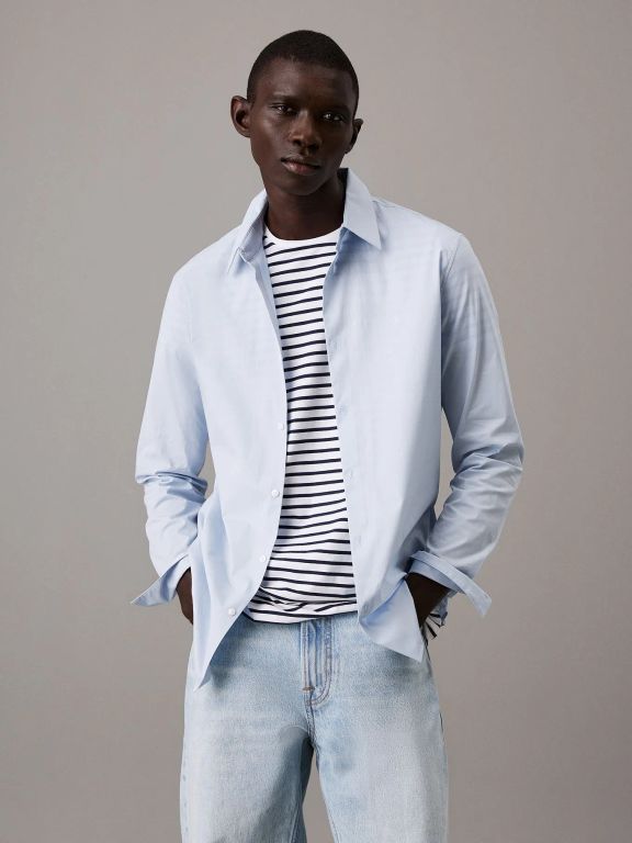 CAMISA LS SOLID STRETCH SLIM SHIRT