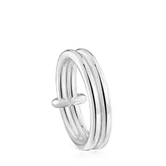 TOUS - ANILLO STRAIGHT DE PLATA 4MM DOBLE ARO