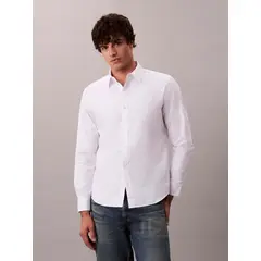 CALVIN KLEIN - Camisa manga larga clásica de tejido oxford CK