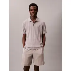 CALVIN KLEIN - Polo clásico de canalé abigarrado CK