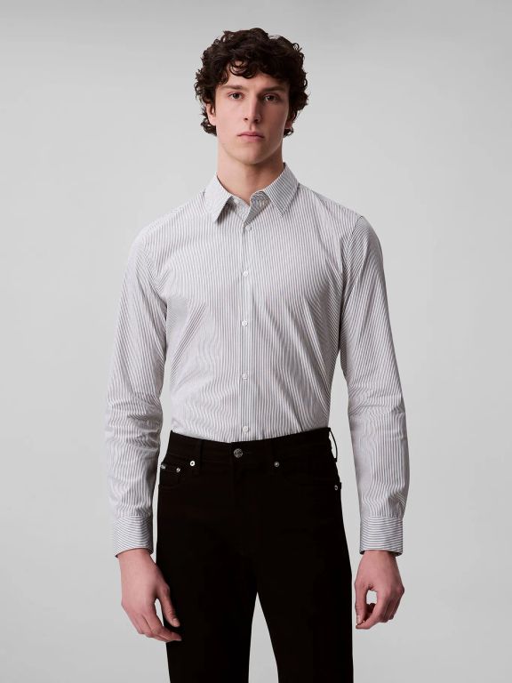 CAMISA LS THIN STRIPE SUPIMA STRETCH