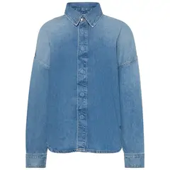 CALVIN KLEIN - CAMISA DENIM DE LINO Y ALGODÓN CK