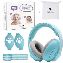 GENERICO - Audífonos Antiruido para bebe 2 en 1 celeste