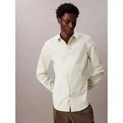 CALVIN KLEIN - Camisa slim con monograma frontal CK