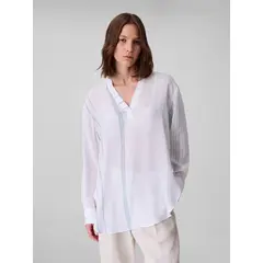 CALVIN KLEIN - Blusa de satén con estampado CK