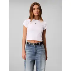 CALVIN KLEIN - Camiseta baby con monograma bordado CK