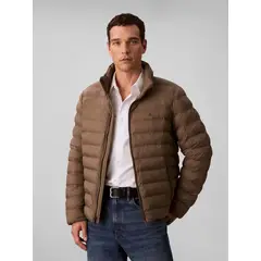CALVIN KLEIN - Chaqueta puffer de peso medio con capucha y cierre de cremallera CK