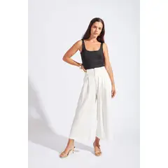 LUVARO - Pantalón Culotte con Pliegues
