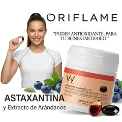 ORIFLAME - Antioxidante ASTAXANTINA con Extracto de Arándanos ORIFLAME- Frasco 30 Cápsulas blandas.