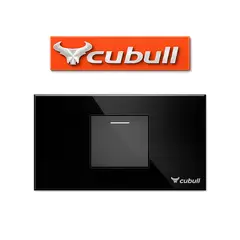 CUBULL - CAJA DE 5 INTERRUPTOR SIMPLE EMPOTRABLE NEGRO ESPEJO