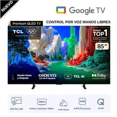 TCL - Televisor QLED Premium 85" UHD 4K Smart TV 85A400 144Hz Google Tv