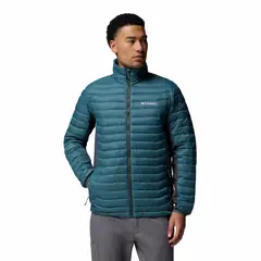 COLUMBIA - Casaca Hombre Powder Pass Celeste