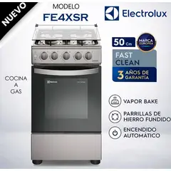 ELECTROLUX - Cocina De Pie 4 hornillas 50 cm Silver FE4XSR