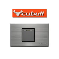 CUBULL - CAJA DE 5 INTERRUPTOR SIMPLE EMPOTRABLE PLATEADO