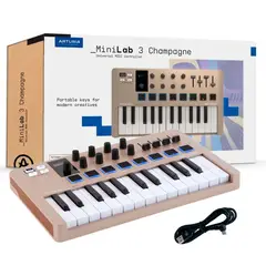 ARTURIA - Minilab 3 Champagne Edition - Minicontrolador MIDI USB-C de 25 Teclas
