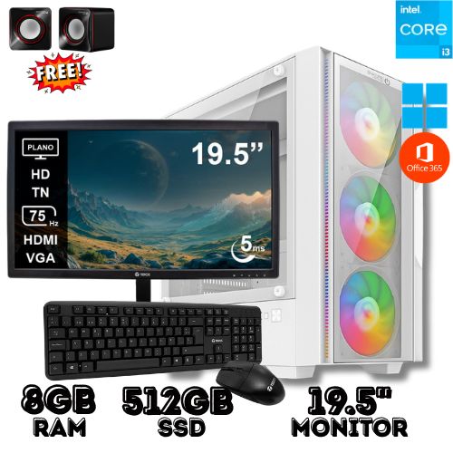 PC DE OFICINA CORE I3 8GB RAM 512GB SSD CON MONITOR