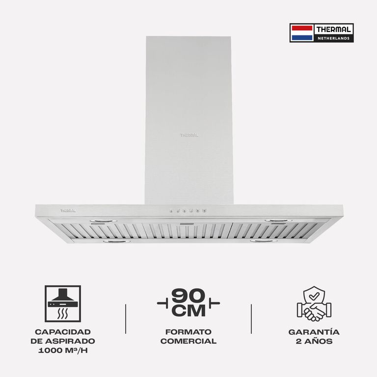 CAMPANA DECORATIVA ISLA THERMAL ISLAND RVS 90