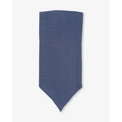 Andrew'S Ties - Corbatón - Ascot Azul Oscuro con Diseño Celeste