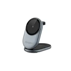 TRUST - Cargador Inalámbrico Magnético 3 en 1 Energizer – Soporte de Carga para iPhone, AirPods y Smartwatch