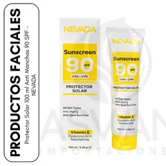 NEVADA NATURAL PRODUCTS - Protector Solar 100 ml Anti Manchas 90 SPF - NEVADA