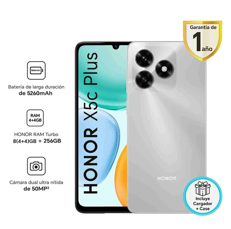 X5C PLUS SILVER 4RAM 256GB - REGISTRADO