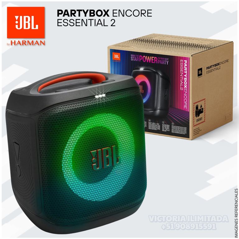 Parlante JBL PartyBox Encore Essential 2 IA 100W RMS Auracast IPX4