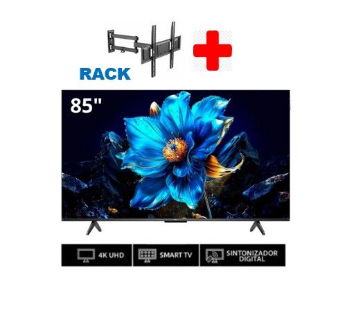 Televisor QLED 85 UHD 4K Smart TV 85A400 + RACK