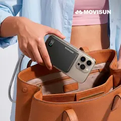 MOVISUN - Power Bank Magnético con Carga Inalámbrica 15W, 10000mAh, Tipo C, Pantalla Digital