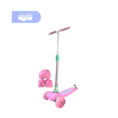 OKA - SCOOTER MAXI EQUIPADO ROSADO Y VERDE DELUXE