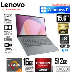 LENOVO - IDEAPAD SLIM 3 15ABR8 AMD RYZEN 7 5825U 512GB SSD 16GB 15.6 FHD WIN 11 - 82XM00LMUS
