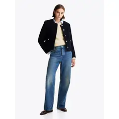 TOMMY HILFIGER - SACO CROP BOUCLE GOLD BUTTON JACKET TH