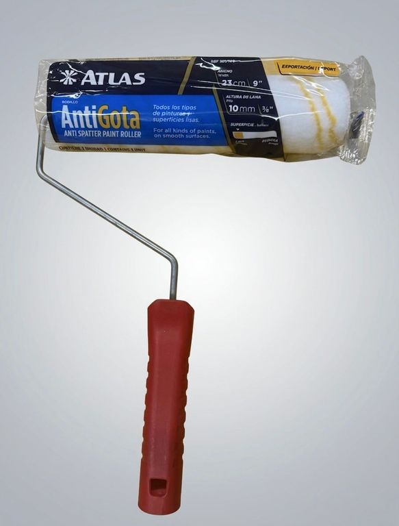 RODILLO ANTIGOTA ATLAS 9" PULGADAS (22.50CM) SIN ROSCA - FACIL DE USAR