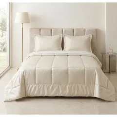 GENERICO - Cubrecama Premium Algodón Pima Color Soft Perla - Fabitex