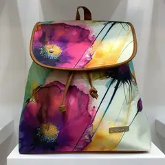 CHULA TULUM - MOCHILA MODELO BACKPACK CELINE CON ESTAMPADO PENSAMIENTO EN COLOR