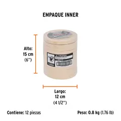 TRUPER - Paquete de 12 und de Cinta masking tape de 12 x 50 m, - 12589-12